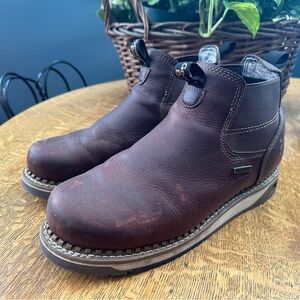 Men’s Georgia Boot AMP LT wedge waterproof Chelsea work boot size 11.5